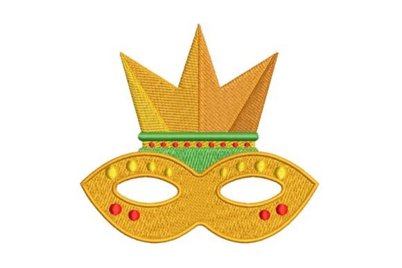 Festive Crowned Masquerade Mask Embroidery Review