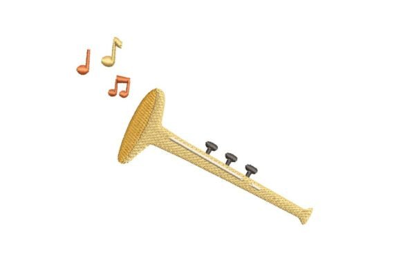 Review: Musical Clarinet with Notes Embroidery Design